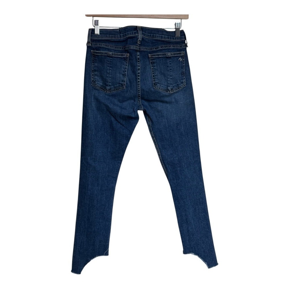 Rag & Bone Capri Women's Jeans Size 28 Blue Denim Frayed Hem Cropped - Picture 2 of 9